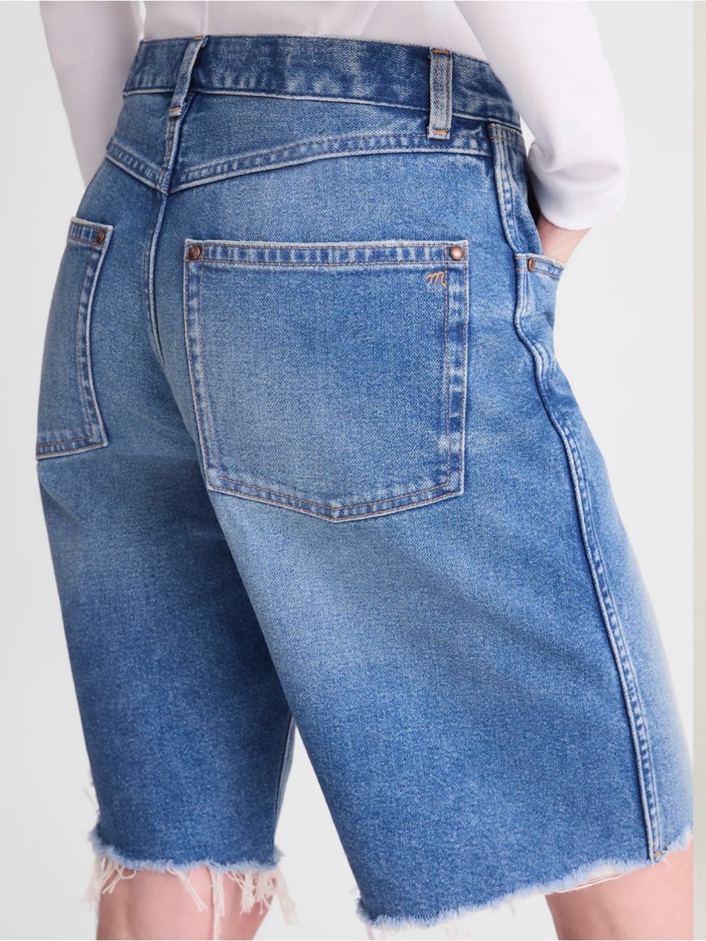 Madewell Blue Denim Bermuda Shorts